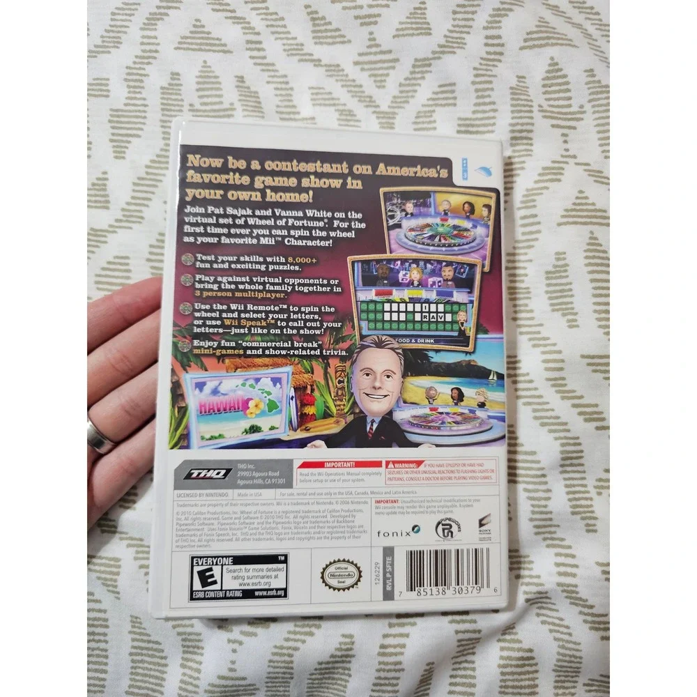 Wheel of Fortune Nintendo Wii Game THQ Pat Sajak Vanna White Complete CIB